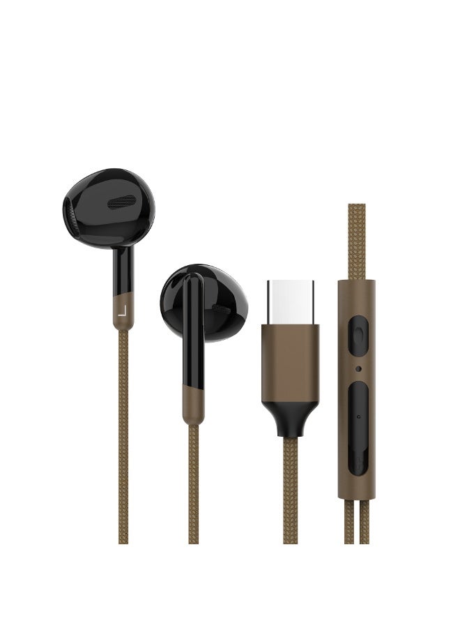 MYX BassX Type-C Wired Stereo Earphones | Ergonomic Design | HD Sound with Deep Bass (Gold Edition) - Image 2